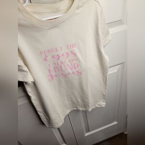 Cat & Jack Cream Tee with Pink Graphic